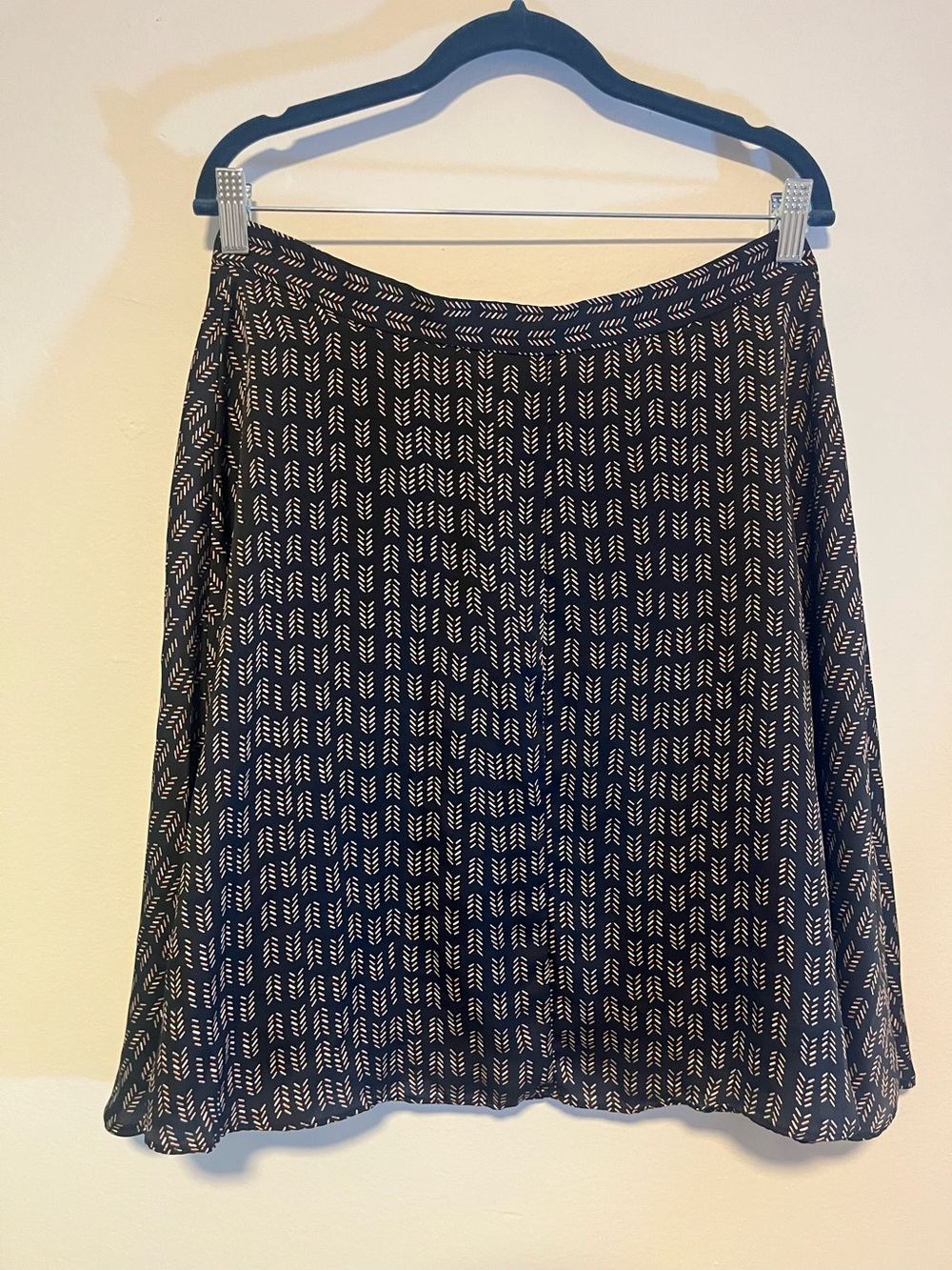 Black print  Patterned A-Line Women’s Skirt